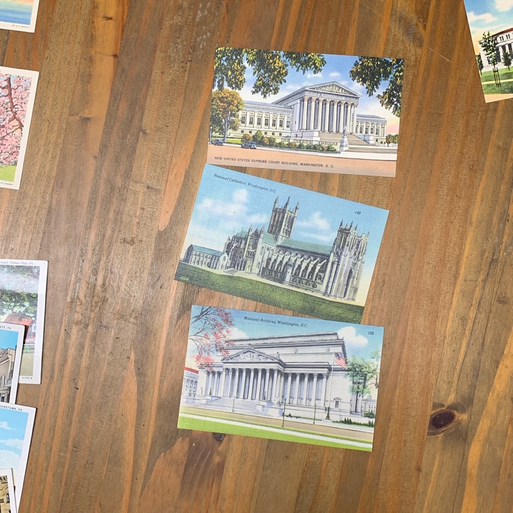 Set of 3 Antique 1930s Postcards Washington DC
